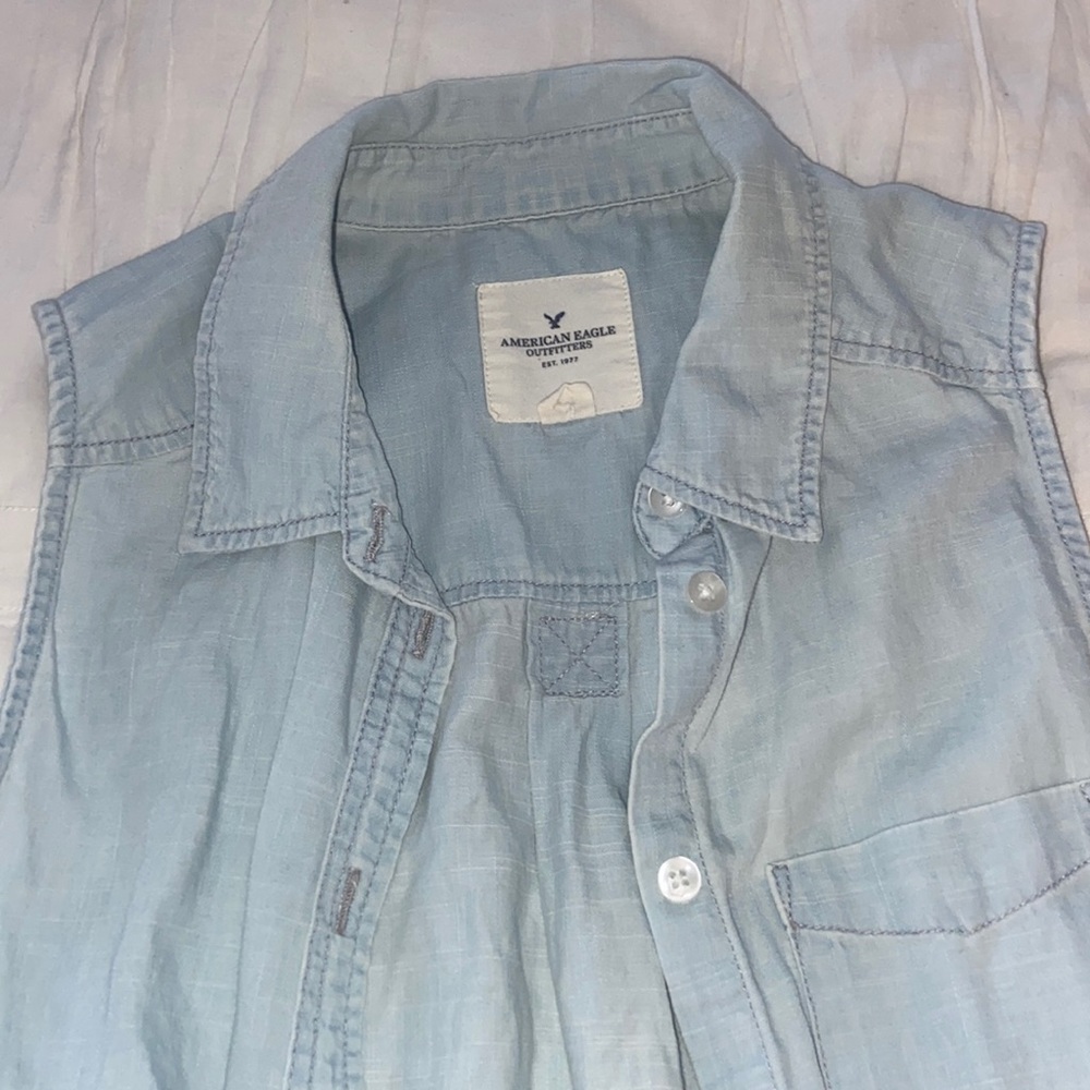 American eagle jean cut off flannel